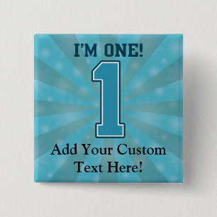 Erster Geburtstags-Junge, bin ich einer, großes Button