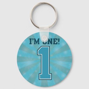 Erster Geburtstagskind, ich bin eins, Big Blue Num Schlüsselanhänger
