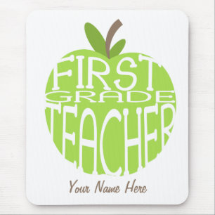 Erster Grad-Lehrer Mousepad - grünes Apple