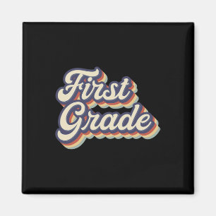 Erster Grade Lehrer Retro Vintag 1. Klasse Teache Magnet