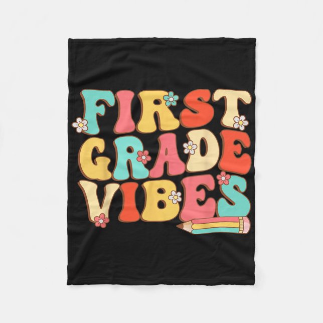 Erster Grade Vibes Retro Groovy - 1. Fleecedecke (Vorderseite)