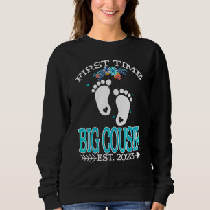 Erster großer Cousin 2023 Vatertag als Baby Sweatshirt
