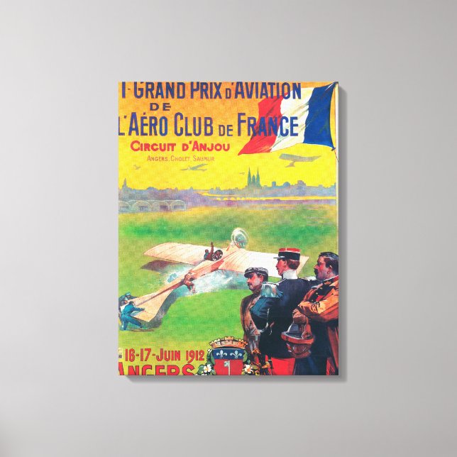 Erster Großpreis für Luftfahrt Leinwanddruck (Vorderseite)
