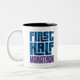 Erster Halbmarathon 13,1 Meilen Zweifarbige Tasse