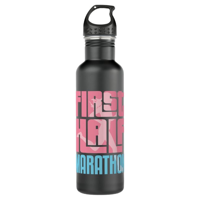 Erster Halbmarathon 13.1 Rennen Edelstahlflasche (Vorderseite)