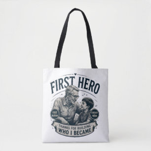 Erster Held, ewiger Freund, Vatertag Vintage Tasche