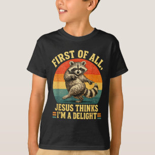 Erster Jesus denkt ein Vergnügen Sarkastischer Was T-Shirt