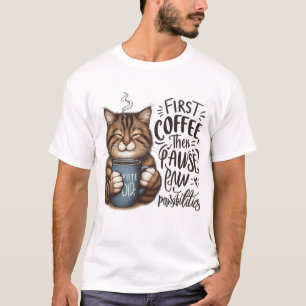 Erster Kaffee dann PawTIES Chat Lover T-Shirt