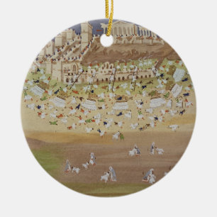 Erster Kampf von Athen im Jahre 1826, vom Keramikornament