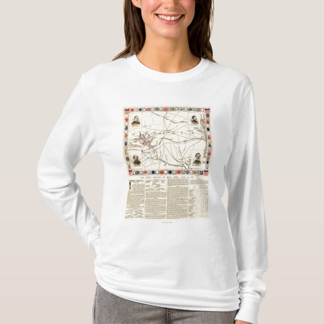 Erster Kampf von Stier-Lauf - ziviler Krieg T-Shirt (Vorderseite)