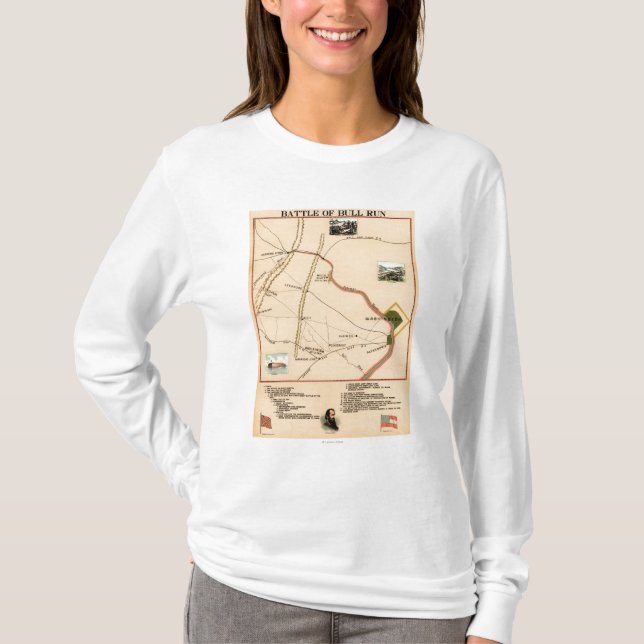 Erster Kampf von Stier-Lauf - ziviler Krieg T-Shirt (Vorderseite)