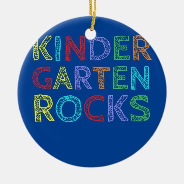 Erster Kindergarten bereit zum Rock Keramik Ornament (Vorne)