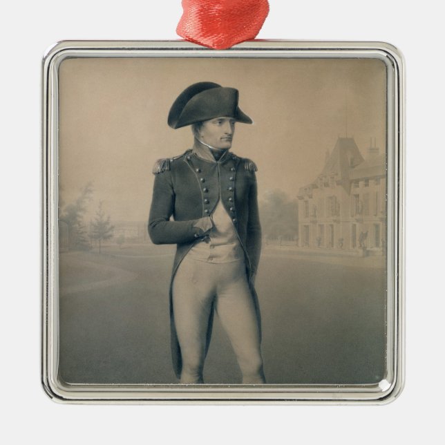 Erster Konsul Napoleon Bonaparte bei Malmaison Silbernes Ornament (Vorne)