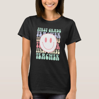 Erster Lehrer Happy Face 1. Klasse Lehrer T-Shirt
