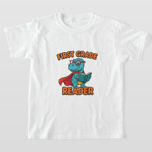 Erster Leser T-Rex Dinosaur zurück in die Schule T-Shirt