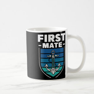 Erster Maat Boot Meer Schiff Yacht Kaffeetasse