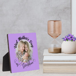Erster Muttertag als Oma-Foto Fotoplatte