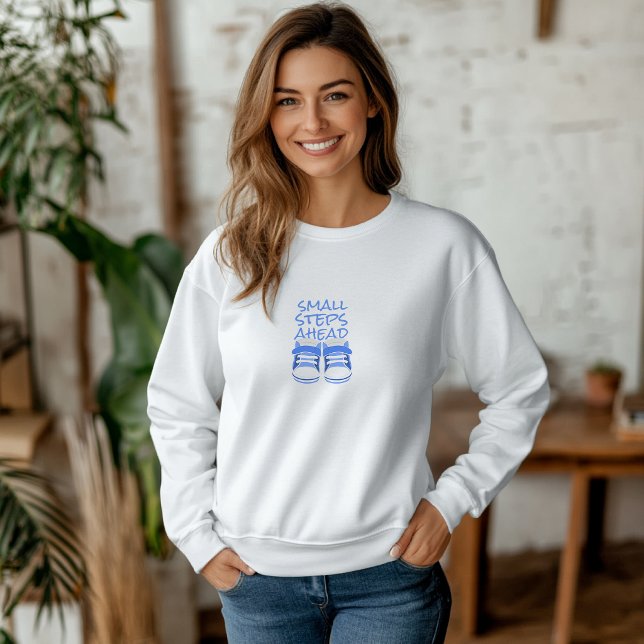 Erster Muttertag Schwangerschaft blaue Babyschuhe Sweatshirt (Von Creator hochgeladen)