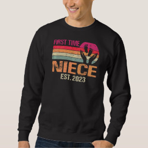 Erster Niece 2023 Vintager Vatertag Sweatshirt