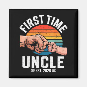 Erster Onkel Est 2026 Babyankündigung Großartig  Magnet