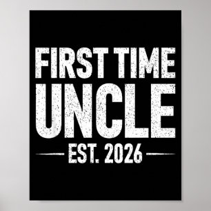 Erster Onkel Est. 2026 Lustiger Neuer Onkel Poster