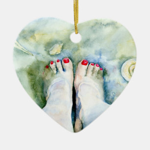 Erster Pedicure Keramikornament