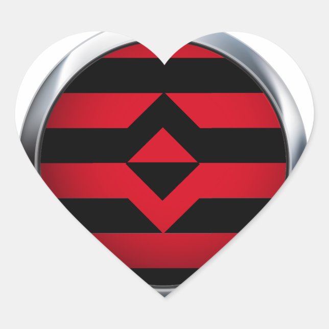 ERSTER PRIDE MEDALLION Herz-Aufkleber (Vorderseite)