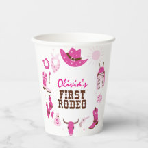Erster Rodeo Pink Western Cowboy 1. Geburtstag