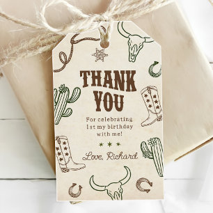 Erster Rodeo Western Junge 1. Geburtstag Geschenkanhänger