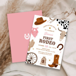 Erster Rodeo Western Wild West Girl Einladung