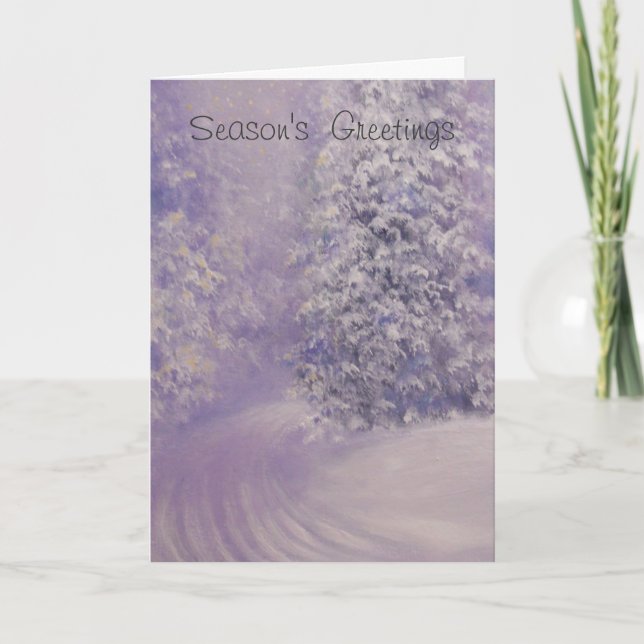 ERSTER SCHNEE, CHRISTMAS CARD FEIERTAGSKARTE (Vorderseite)