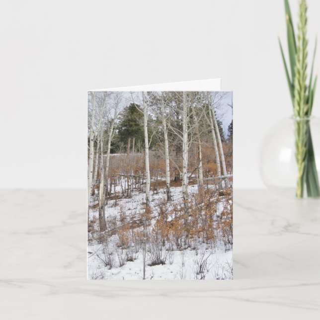 Erster Schnee Feiertagskarte (Vorderseite)