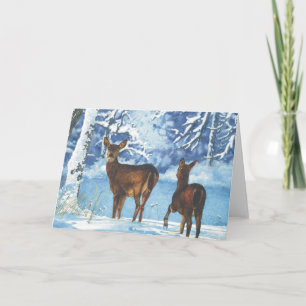 Erster Schnee Feiertagskarte