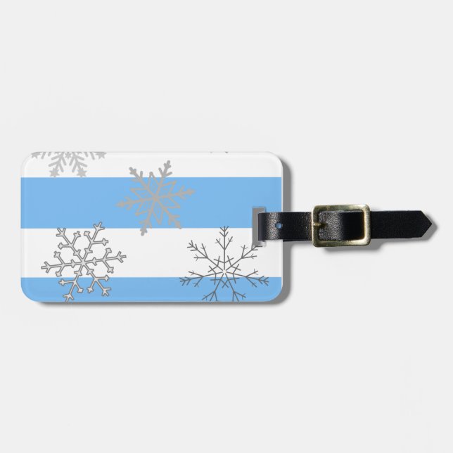 Erster Schnee im Winterwunderland Gepäckanhänger (Vorderseite horizontal)