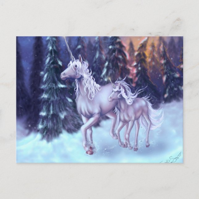 Erster Schnee Postkarte (Vorderseite)