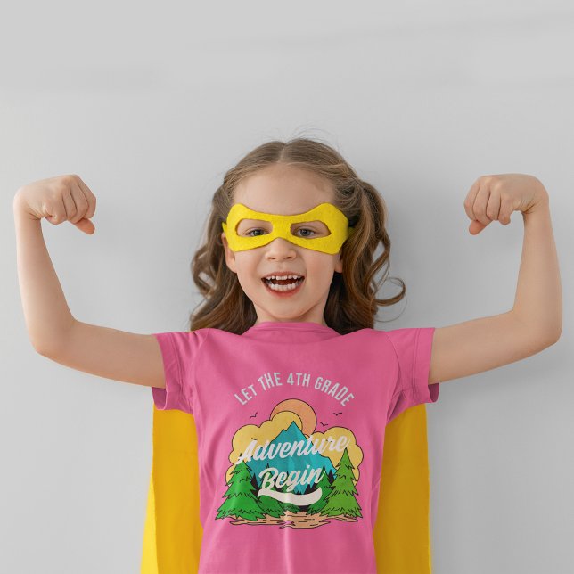 Erster Schultag 4. Klasse Lehrer T-Shirt (Front)