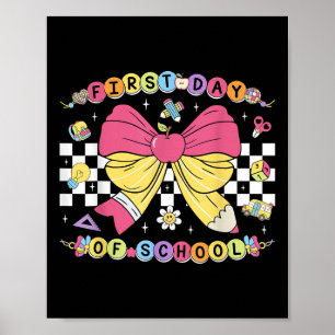 Erster Schultag Armbänder Bleistift Coquette Rücks Poster