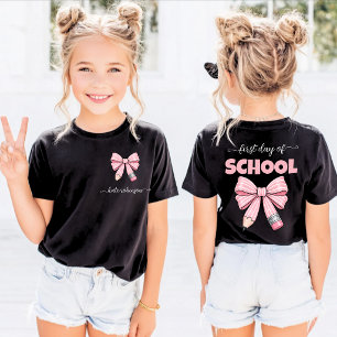 Erster Schultag Bleistift Bogen Benutzerdefinierte T-Shirt