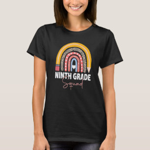 Erster Schultag der neunten Klasse Squad Team Lehr T-Shirt