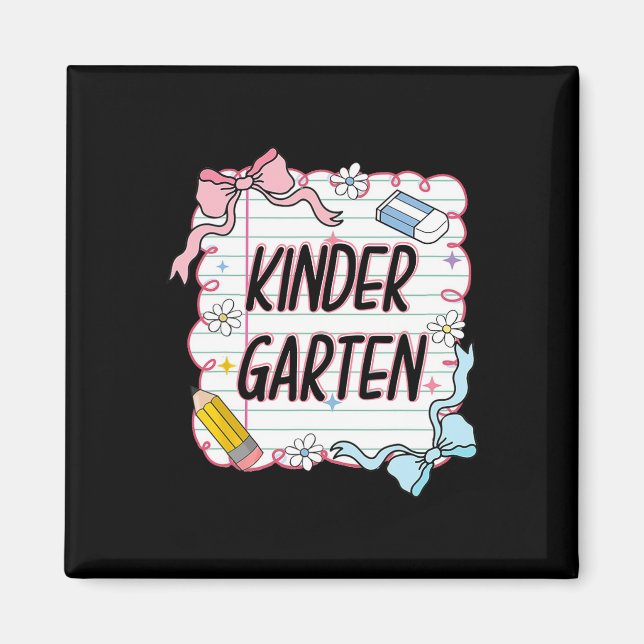 Erster Schultag Girly Coquette3  Magnet (Vorne)