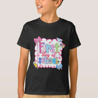 Erster Schultag Preppy Coquette Bow CK Zur Schule T-Shirt