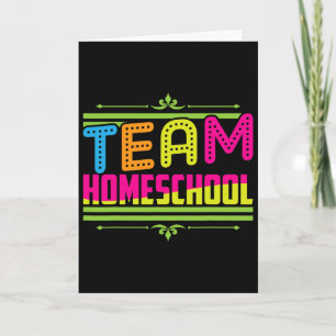 Erster Schultag Team Homeschool Lehrer Karte