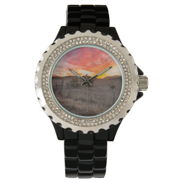 Erster Sonnenuntergang des Tages Armbanduhr (Vorderseite)