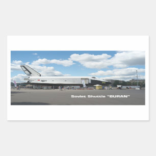 Erster sowjetischer Shuttle Buran Rechteckiger Aufkleber