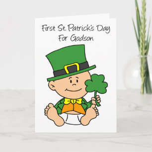 Erster St. Patrick's Day for Godson Card Karte