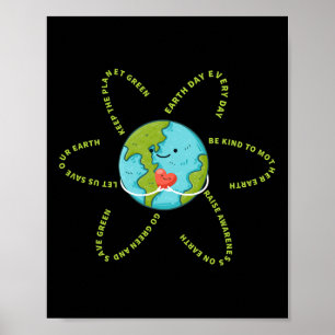 Erster Tag - 54. Jahrestag des Earth Day Women Poster