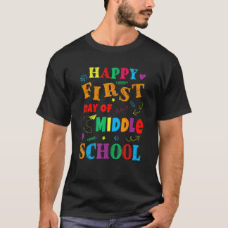 Erster Tag der Mittelschule Zurück zur Schule Lehr T-Shirt