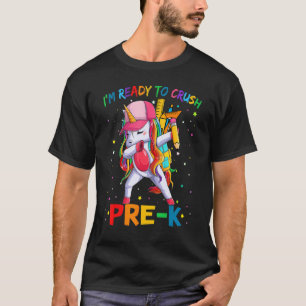 Erster Tag der Prek Unicorn Girls Niedliche Vorsch T-Shirt