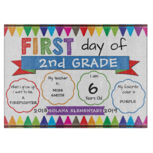 Erster Tag der Schulbehörde zurück zu Schneidebrett