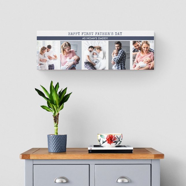 Erster Tag der Väter - 5 Foto Personalisiert Leinwanddruck (Von Creator hochgeladen)